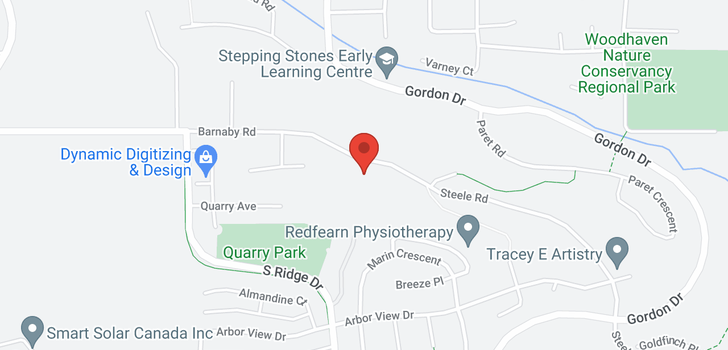 map of 765 Barnaby Road